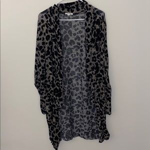Duster cardigan leopard print